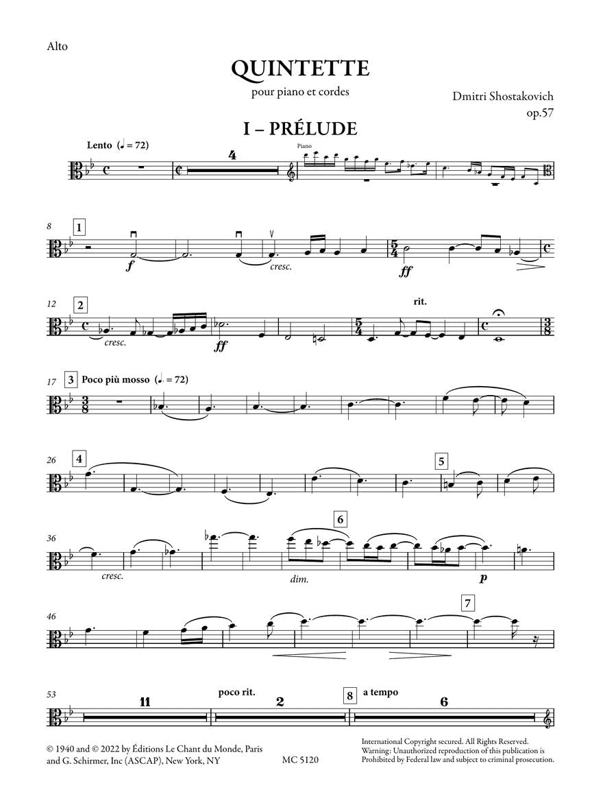 Shostakovich: Piano Quintet, Op. 57