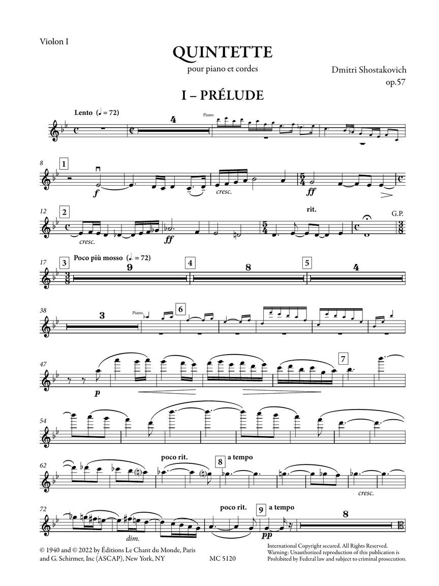 Shostakovich: Piano Quintet, Op. 57