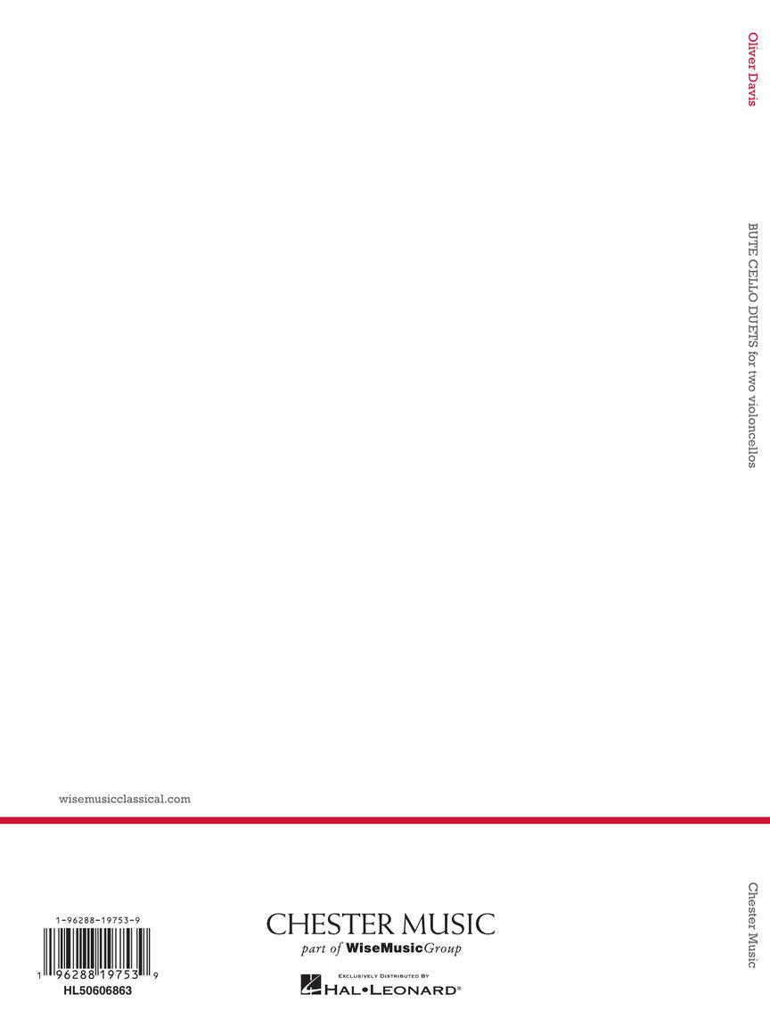 Davis Bute Cello Duets for 2 Violoncellos