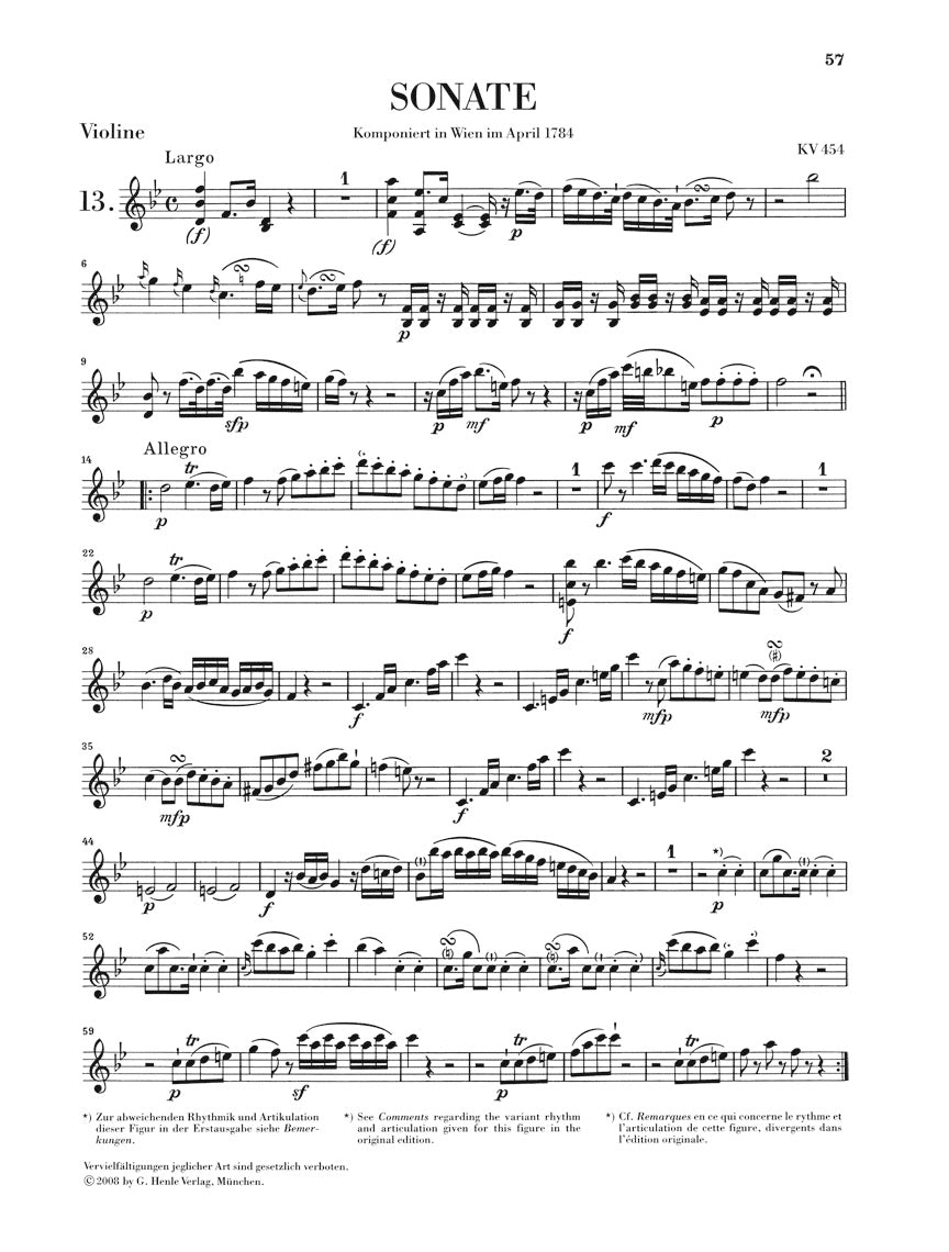 Mozart Sonatas for Piano and Violin Volume 3