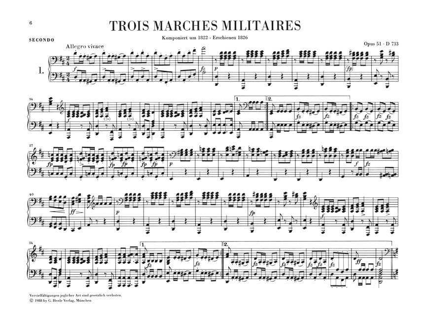 Schubert Works for Piano Four-Hands - Volume 2