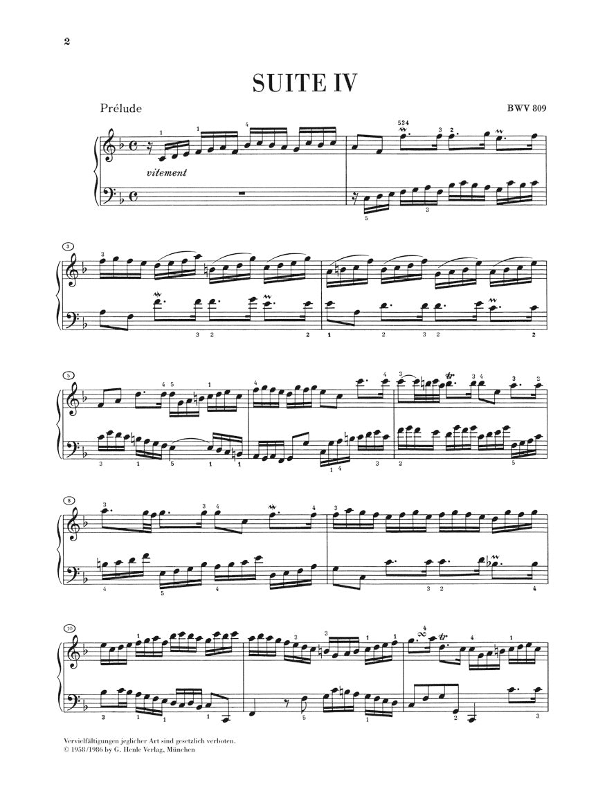 Bach English Suites 4-6 BWV 809-811