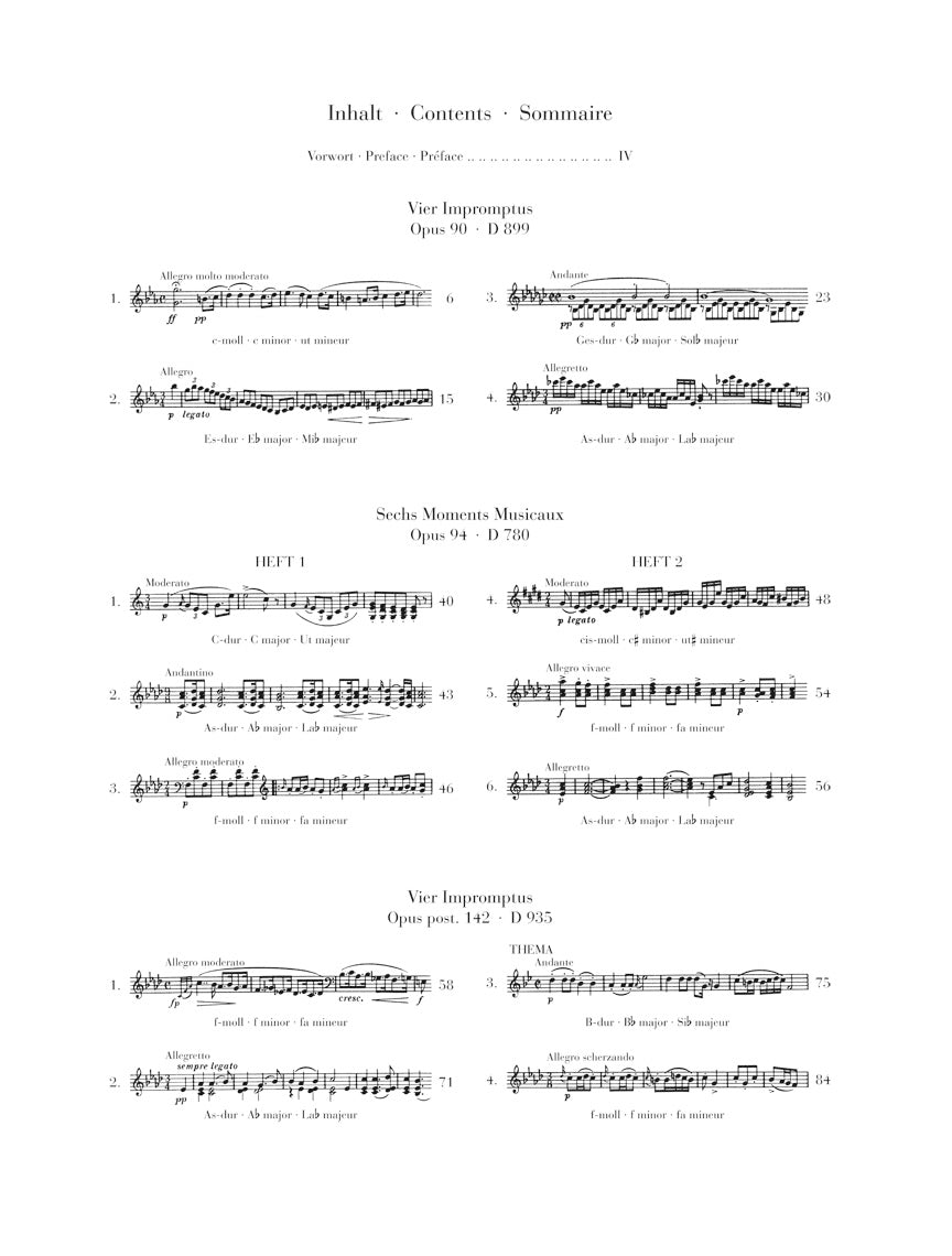 Schubert Impromptus and Moments Musicaux - (cloth hardcover)