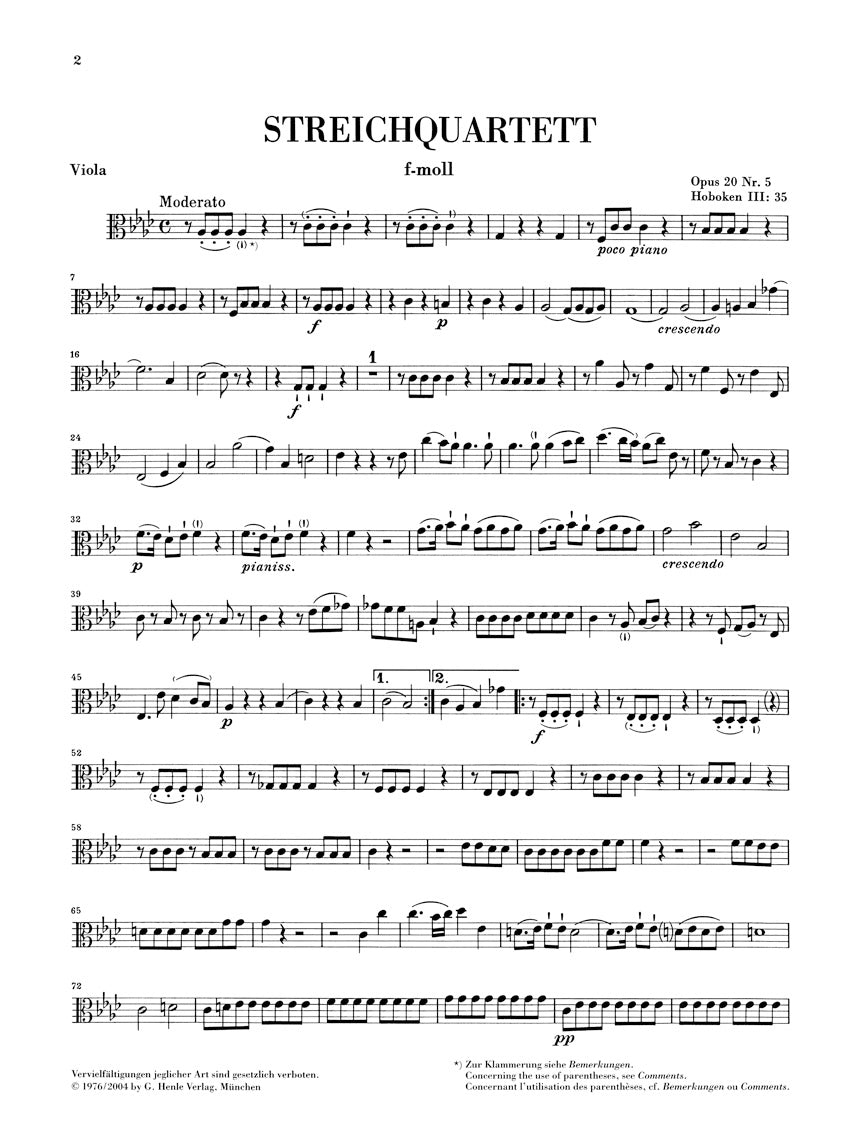 Haydn String Quartets Volume 4 Opus 20 (Sun Quartets)