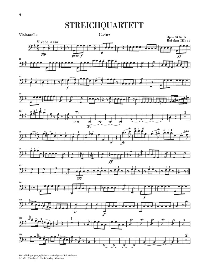 Haydn String Quartets Volume 5 Opus 33 (Russian Quartets)