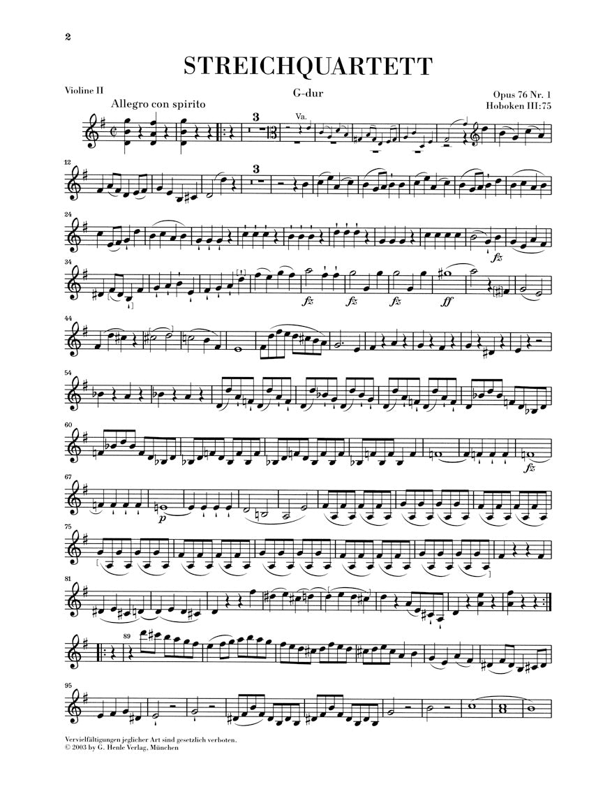 Haydn String Quartets Volume 10 Opus 76