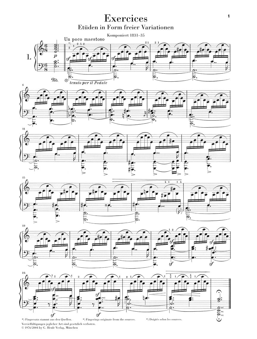 Schumann Exercises – Studies in Form of Free Variations on a Theme by Beethoven Anh. F 25
