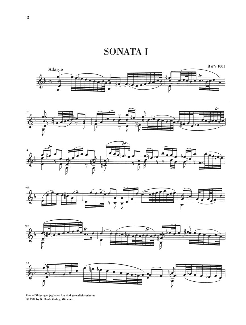 Bach Sonatas and Partitas BWV 1001-1006