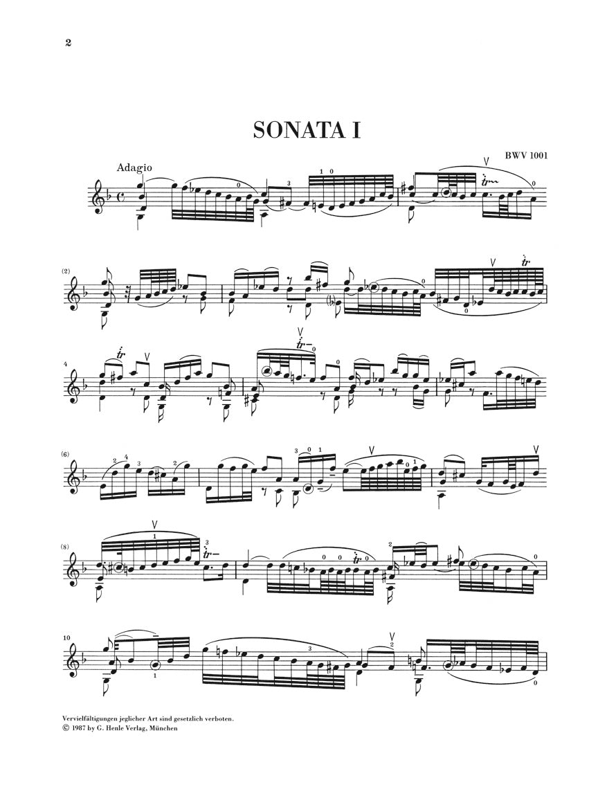 Bach Sonatas and Partitas BWV 1001-1006