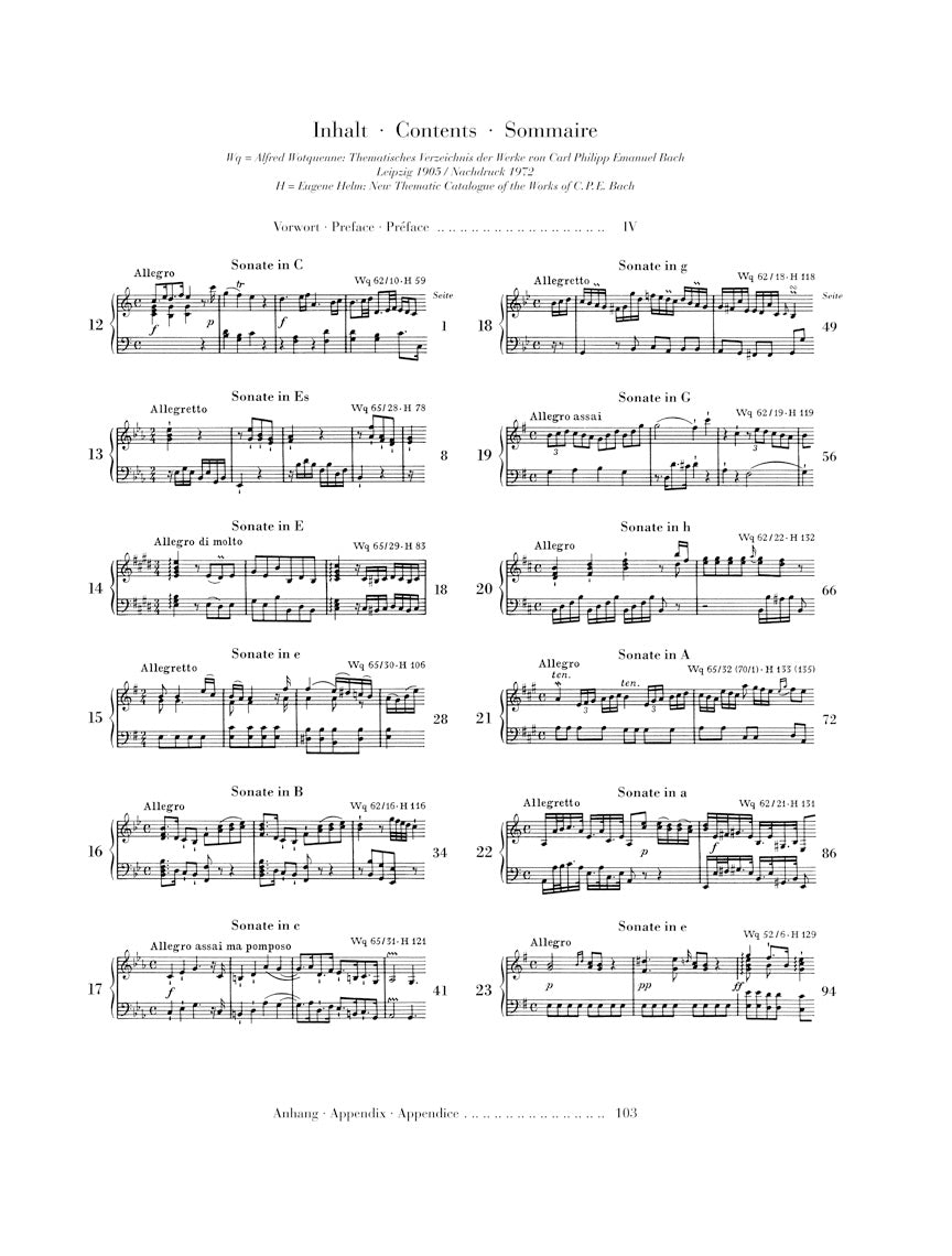 C.P.E. Bach Selected Piano Sonatas - Volume 2