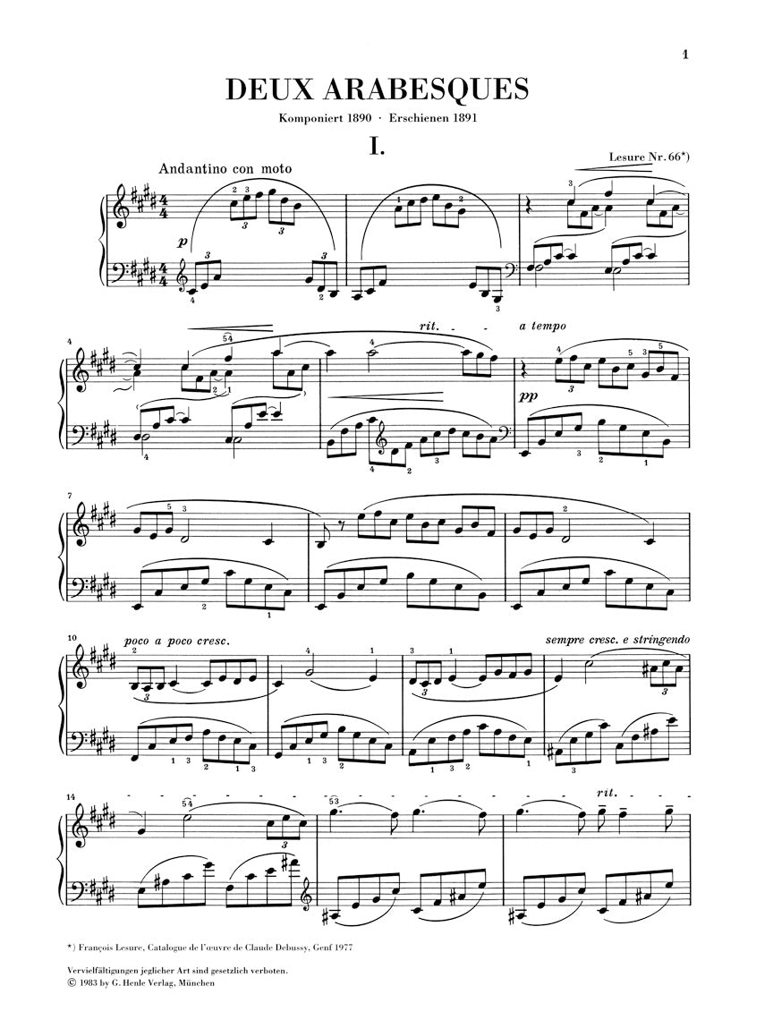 Debussy 2 Arabesques