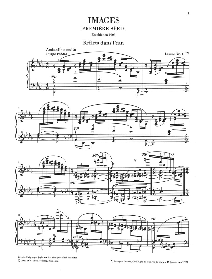 Debussy Images Book 1