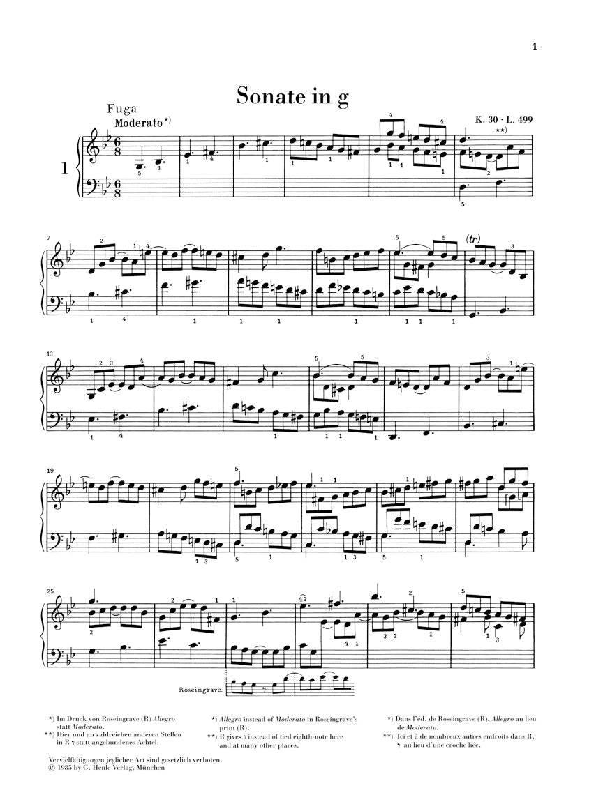 Scarlatti: Selected Piano Sonatas Volume 1