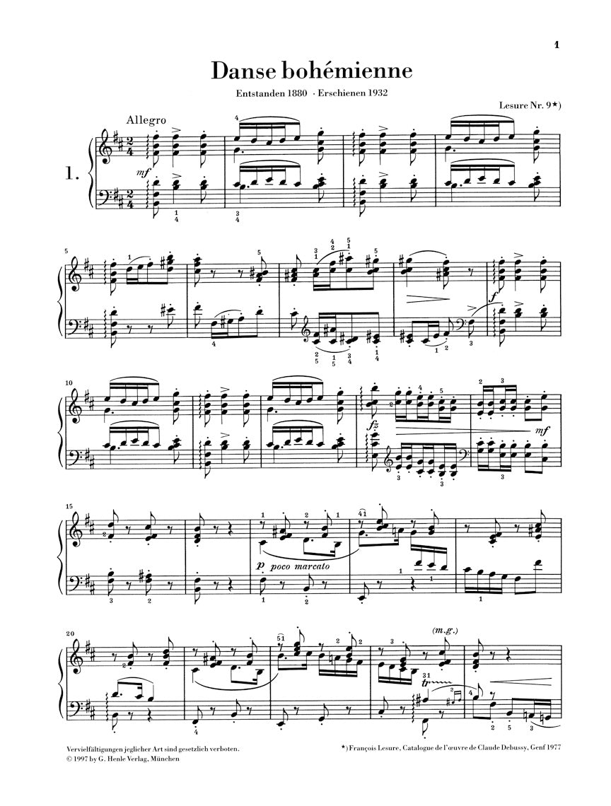 Debussy Piano Pieces