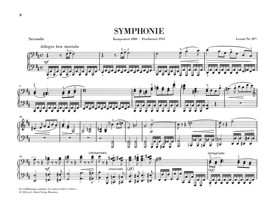 Debussy Symphony in B Minor 1 Piano, 4 Hands