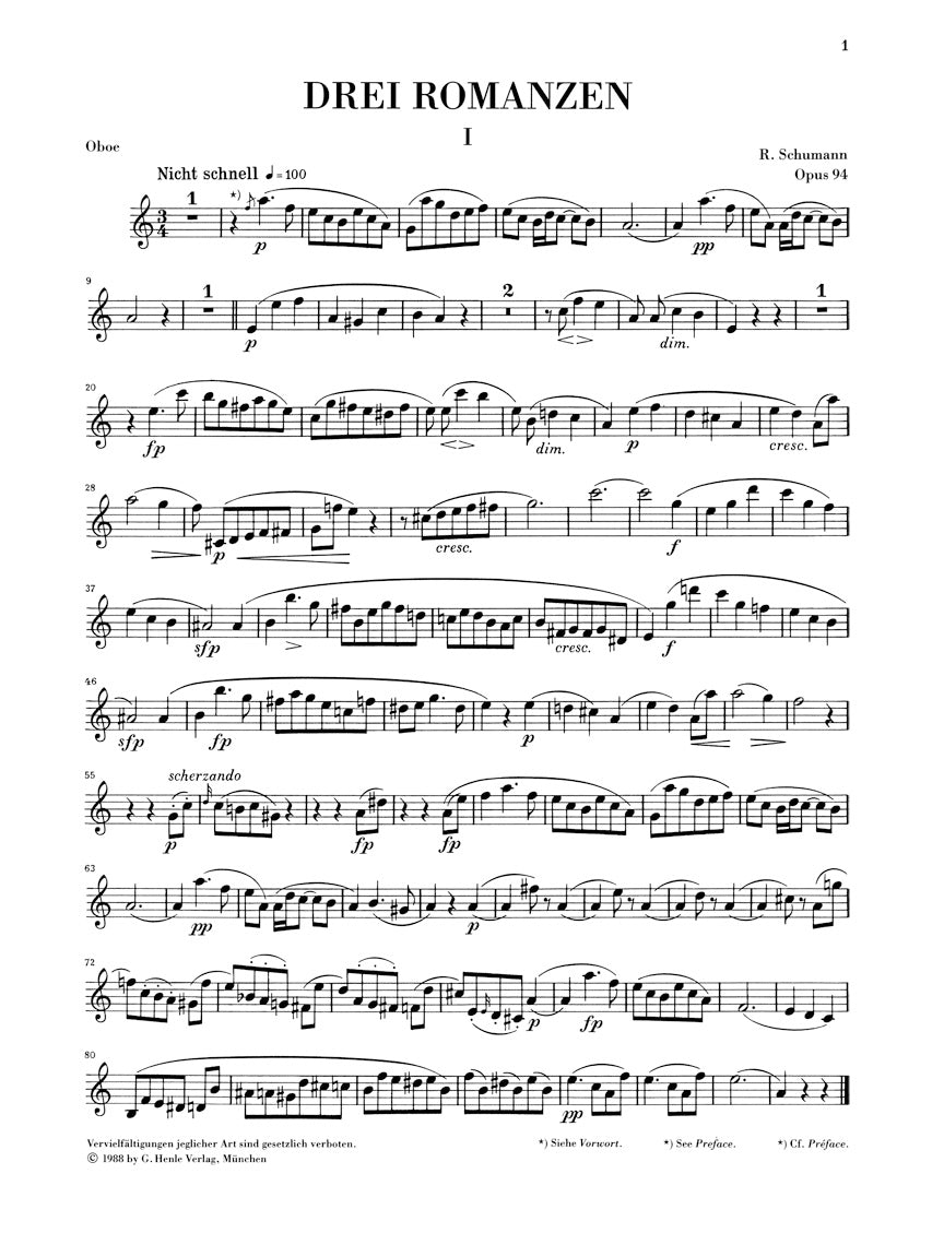 Schumann Romances, Op. 94