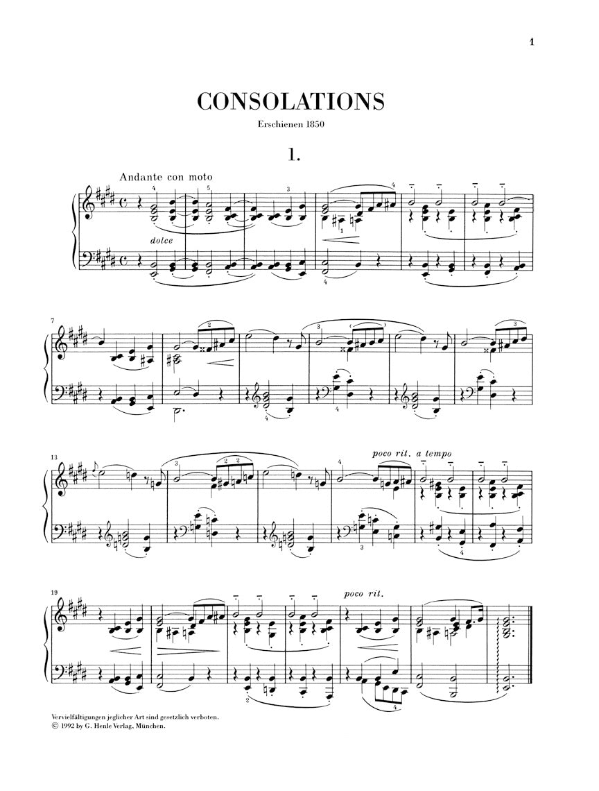 Liszt Consolations