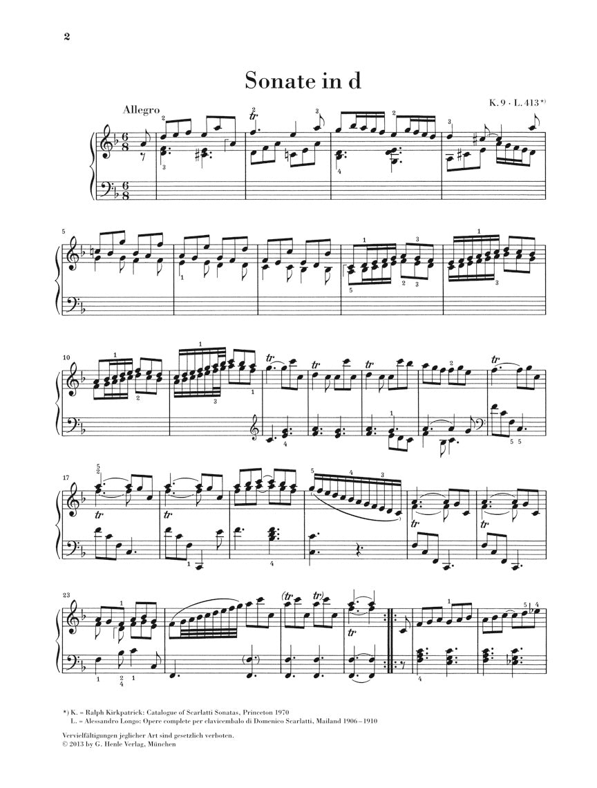 Scarlatti Piano Sonata in D Minor K. 9, L. 413