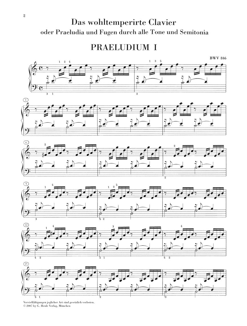 Bach Prelude and Fugue C Major BWV 846