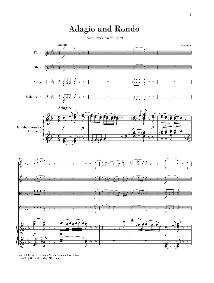 Mozart Adagio and Rondo K 617