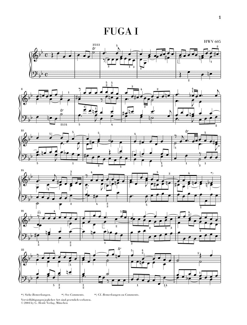 Handel 6 Fugues HWV 605-610 and Fugues HWV 611 and 612