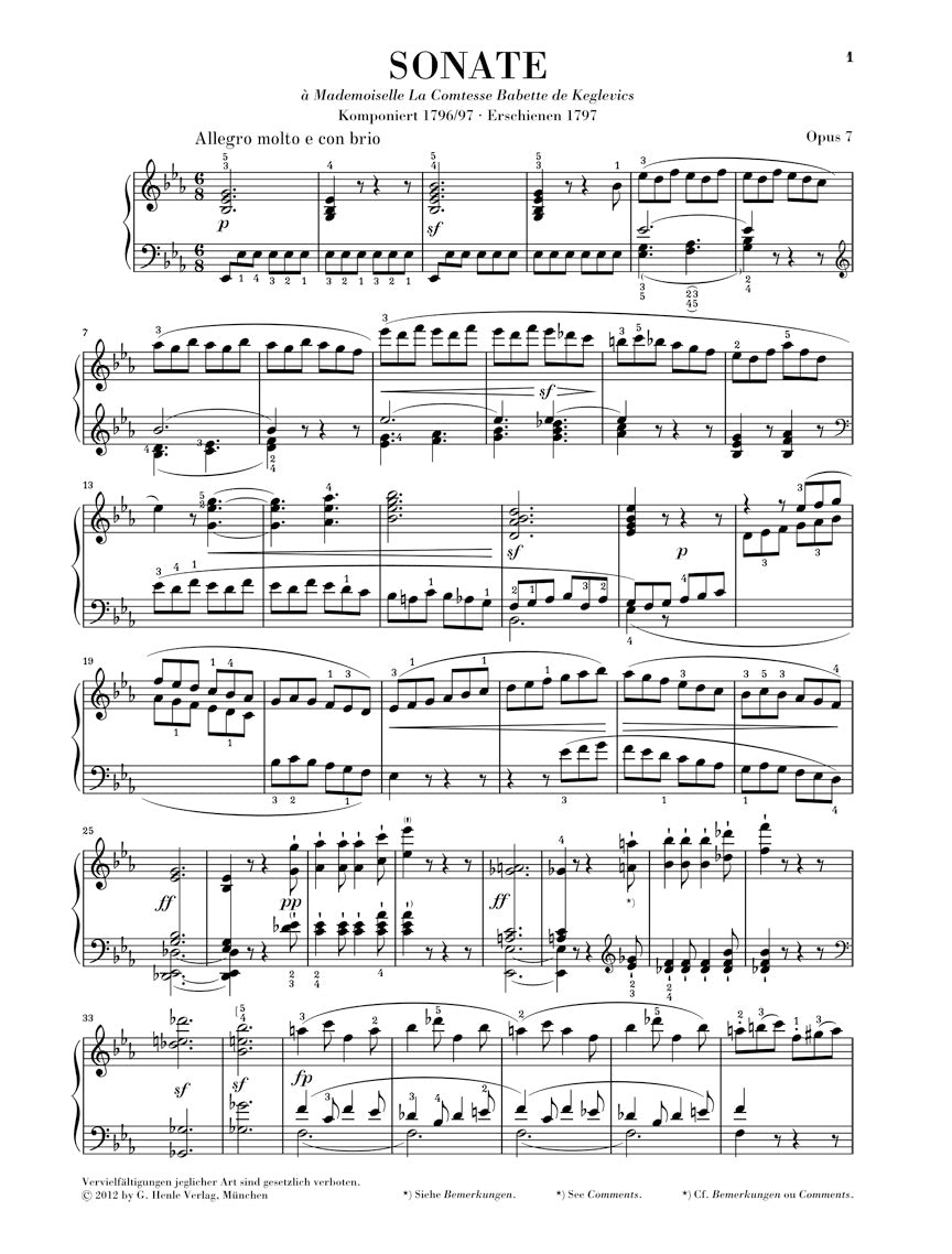 Beethoven Piano Sonata No. 4 in E-flat Major, Op. 7