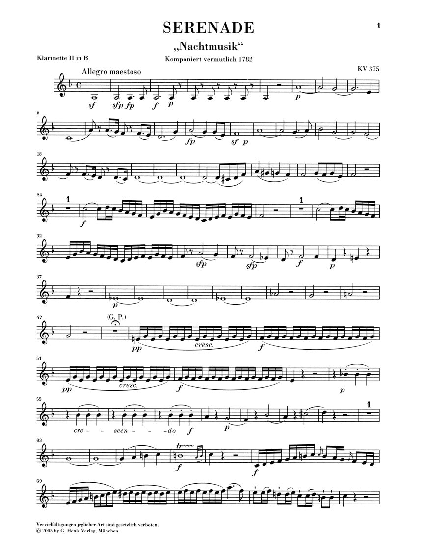 Mozart Serenade in E flat major K 375