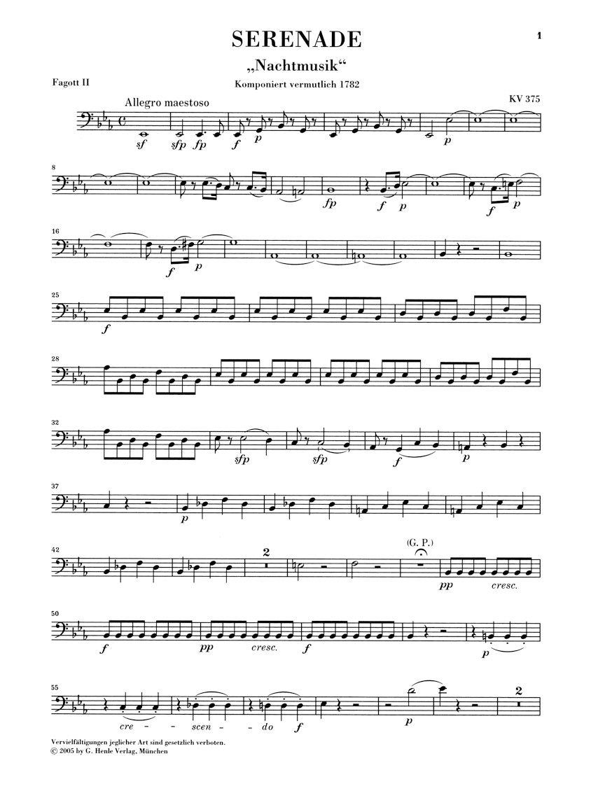 Mozart Serenade in E flat major K 375