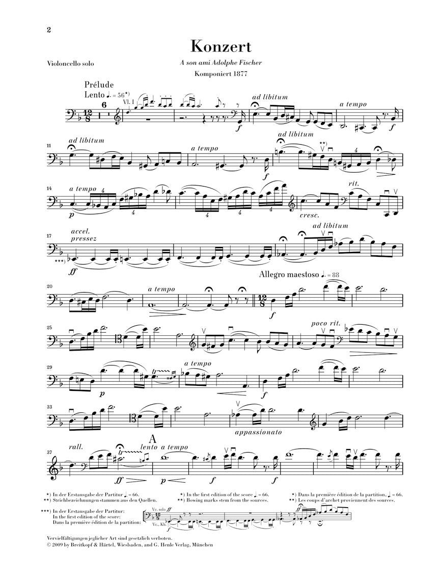 Lalo Violoncello Concerto in D minor