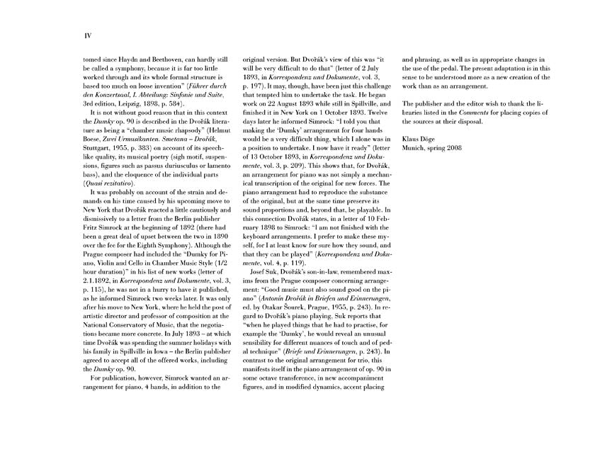 Dvořák: Dumky Piano Trio, Op. 90 - Version for 1 Piano, 4 Hands