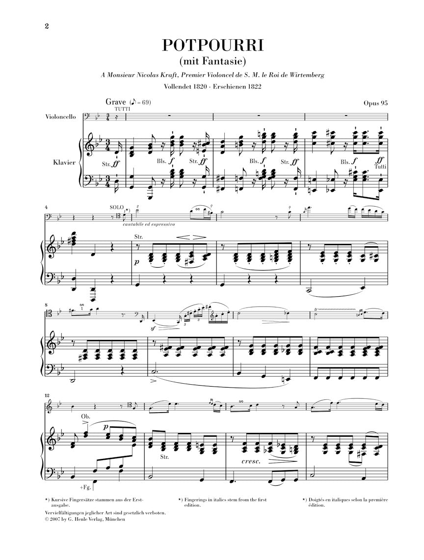 Hummel Potpourri Op. 95 (Fantasy)