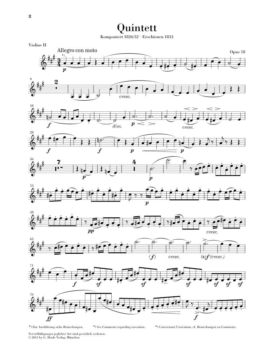 Mendelssohn String Quintets Opus 18 and Opus 87