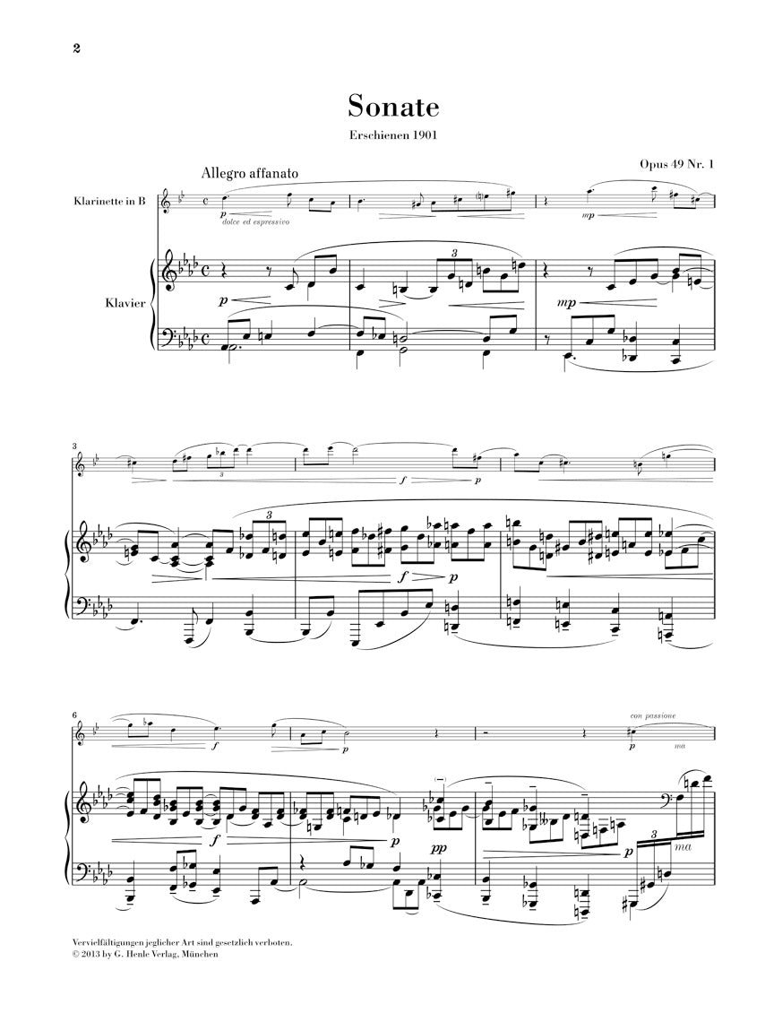 Reger Sonatas and Pieces for Clarinet and Piano