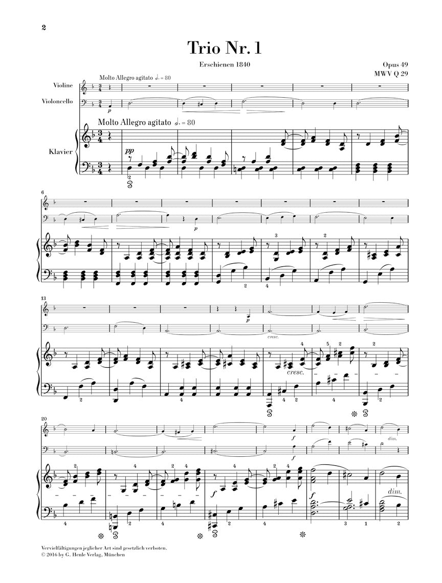 Mendelssohn Piano Trios