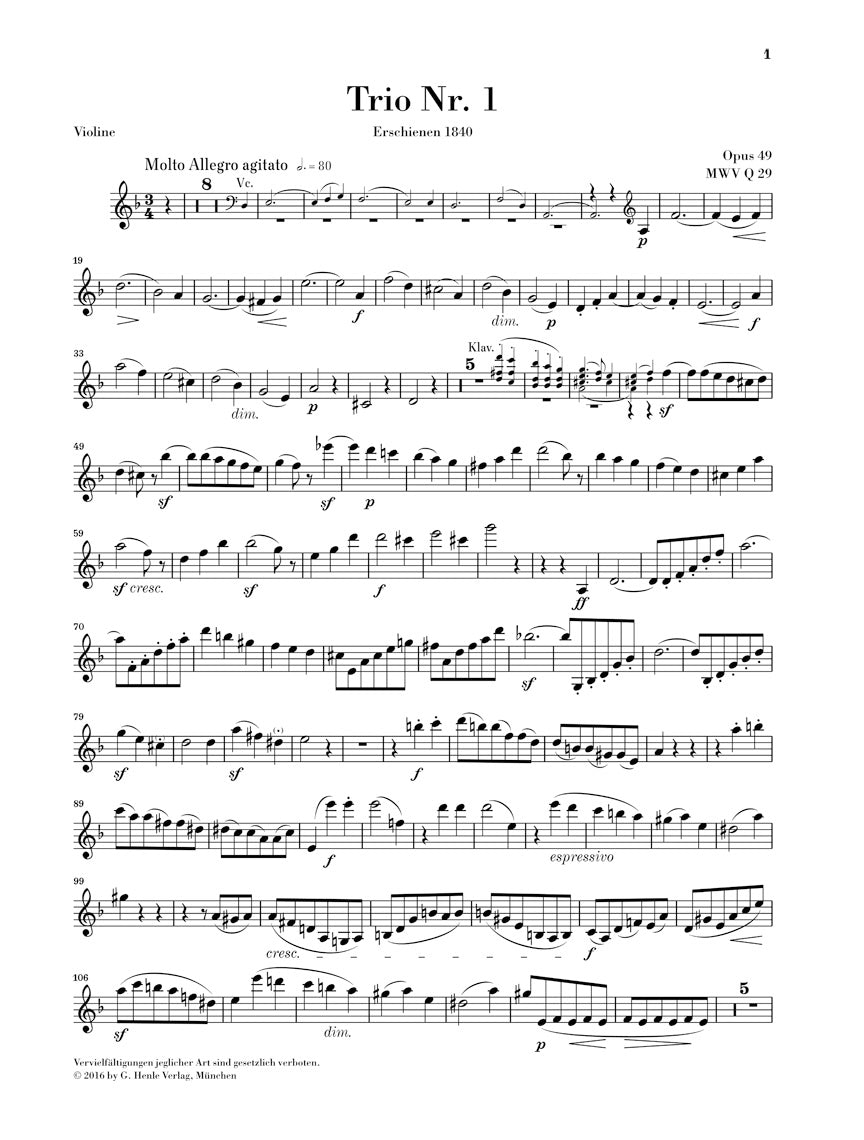 Mendelssohn Piano Trios