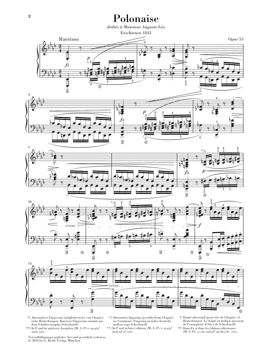 Chopin Polonaise in A flat major Opus 53