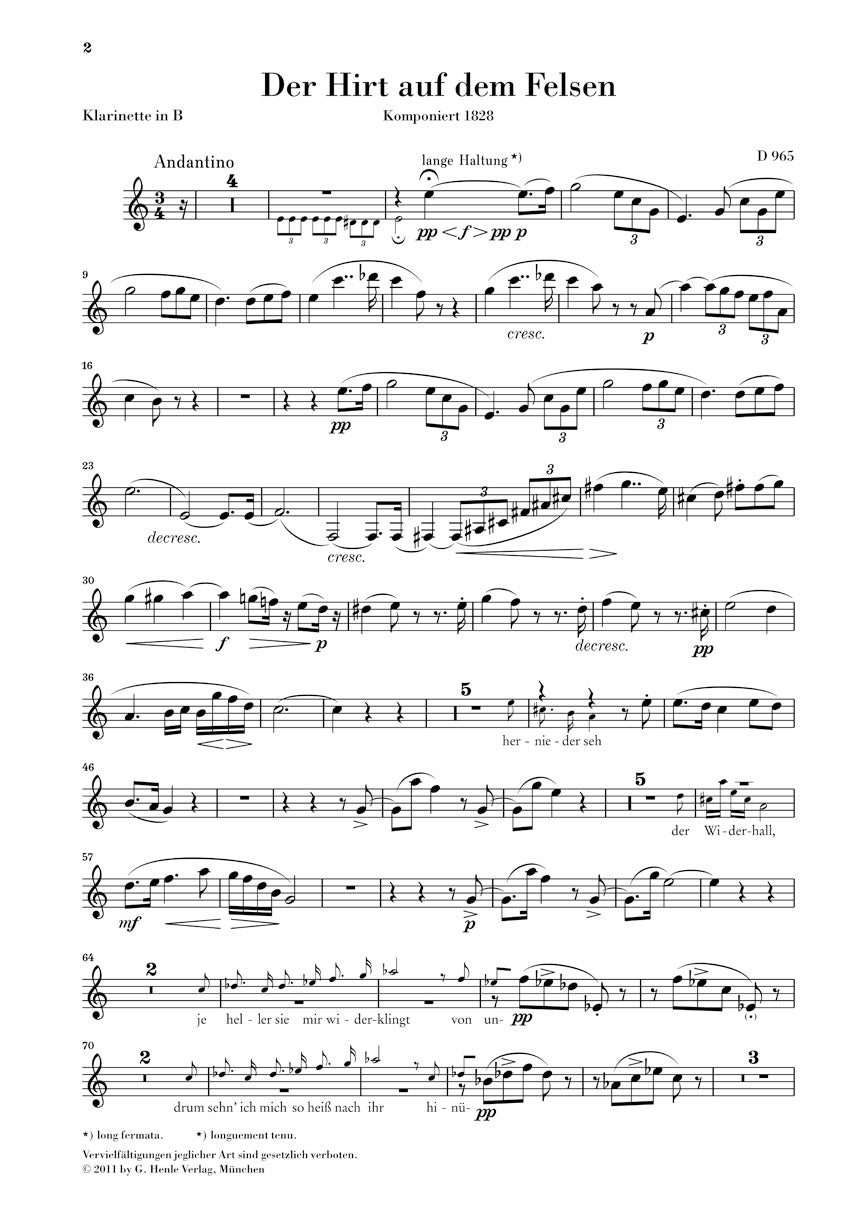 Schubert The Shepherd on the Rock