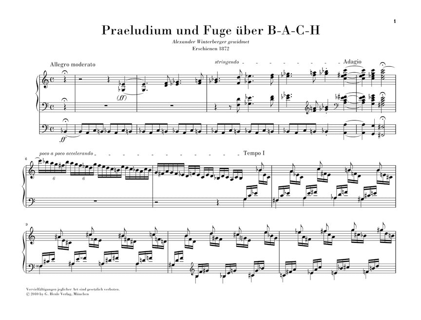 Liszt Prelude and Fugue on B-A-C-H
