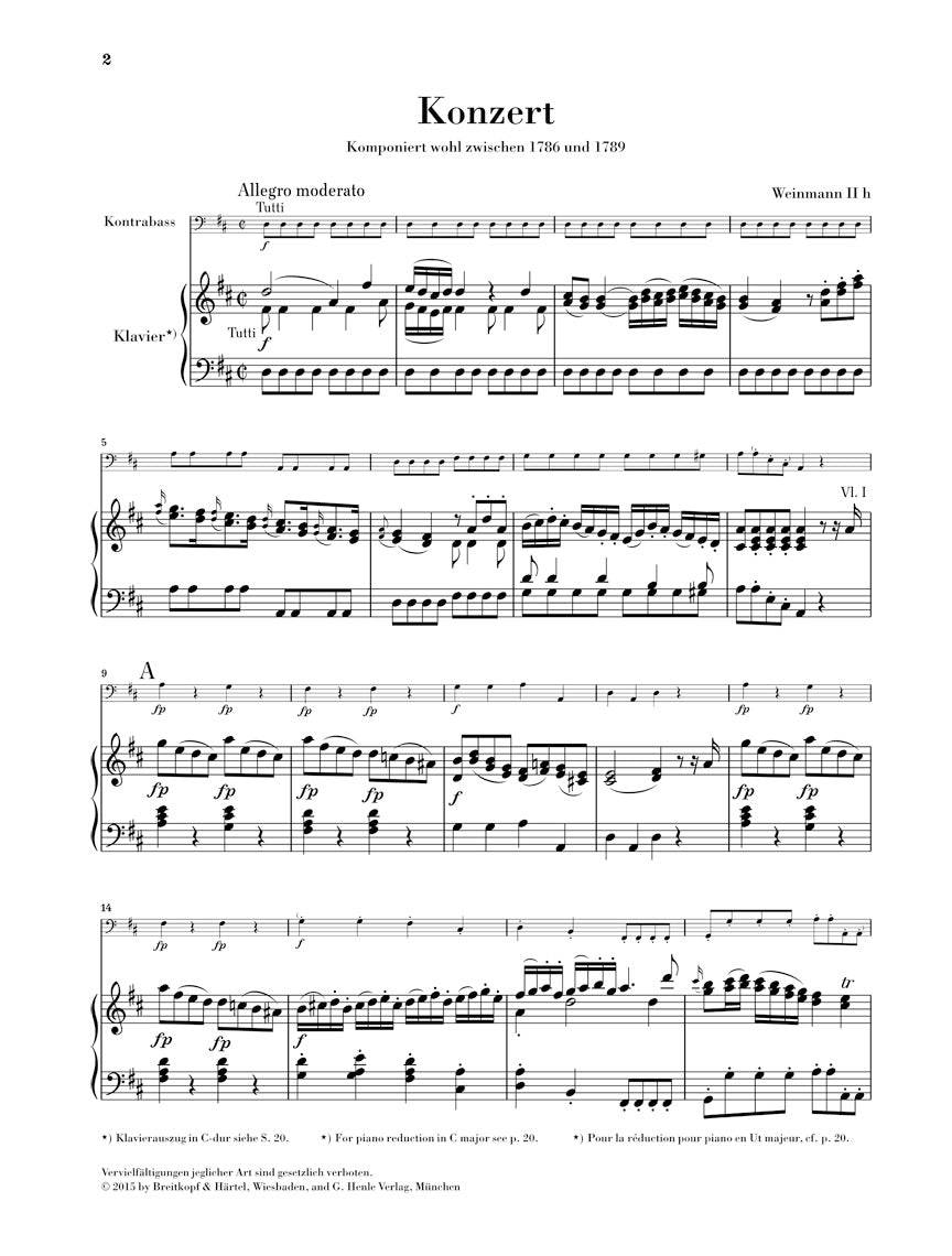 Vanhal Double Bass Concerto