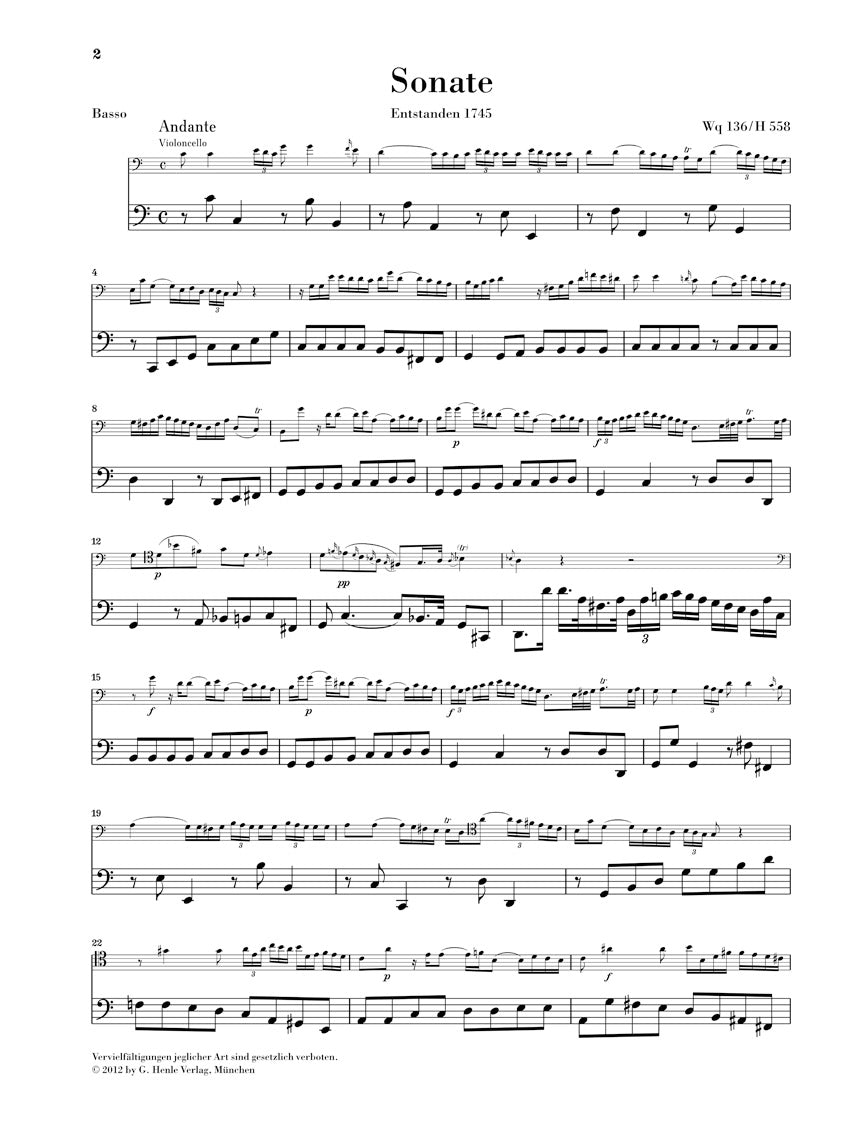 C.P.E. Bach Gamba Sonatas: Wq 88, 136, 137