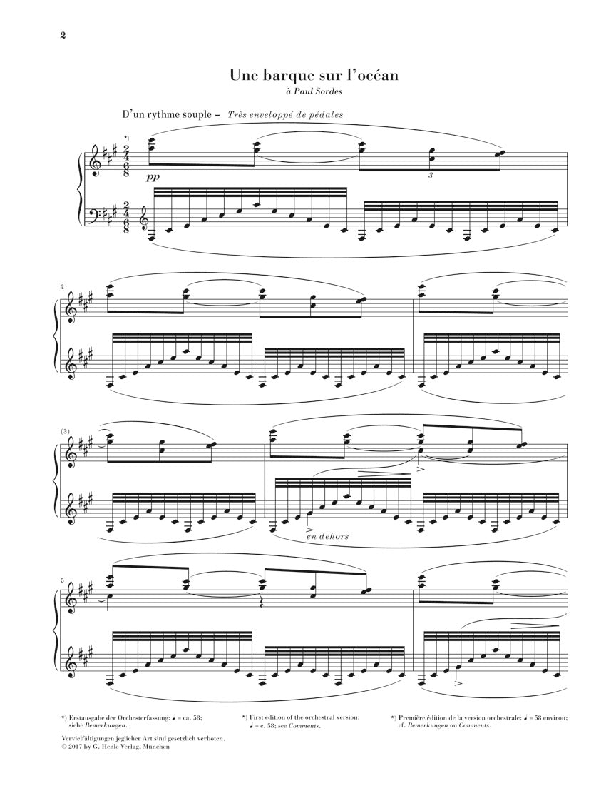 Ravel Une barque sur l’océan