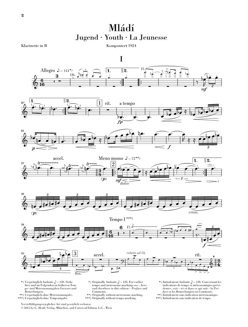 Janacek Mladi (Youth) - Suite for Wind Instruments