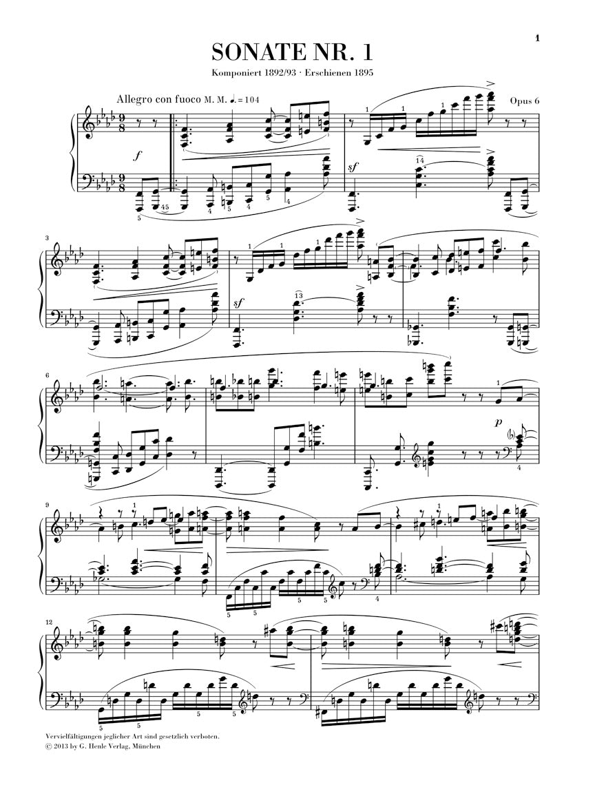 Scriabin: Piano Sonata No. 1 in F minor, Op. 6