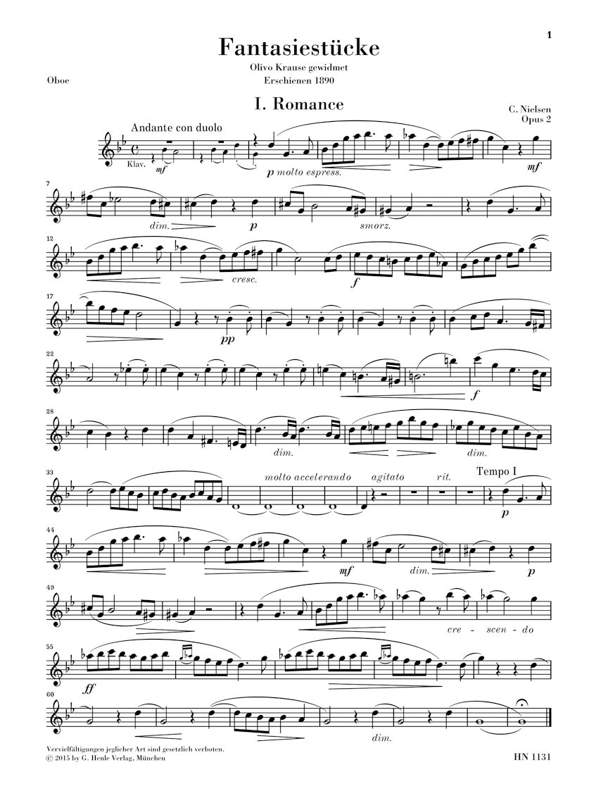 Nielsen Fantasy Pieces Op. 2