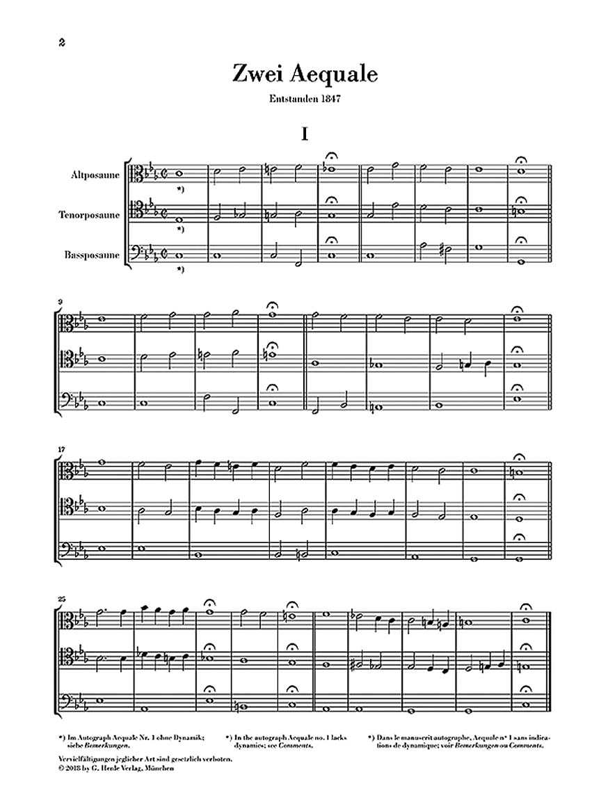 Bruckner Two Aequali for Three Trombones