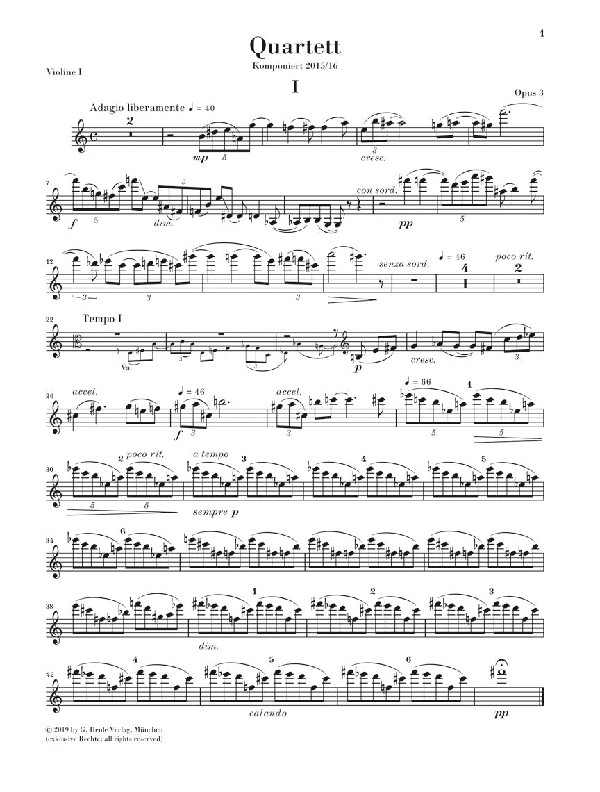 Kissin String Quartet Opus 3