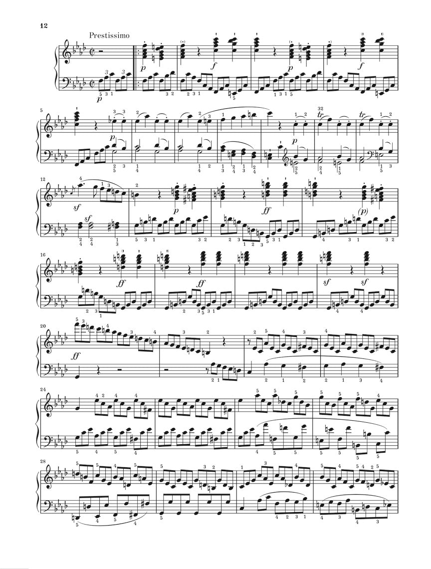 Beethoven Piano Sonata No 1 in F minor Opus 2 No 1
