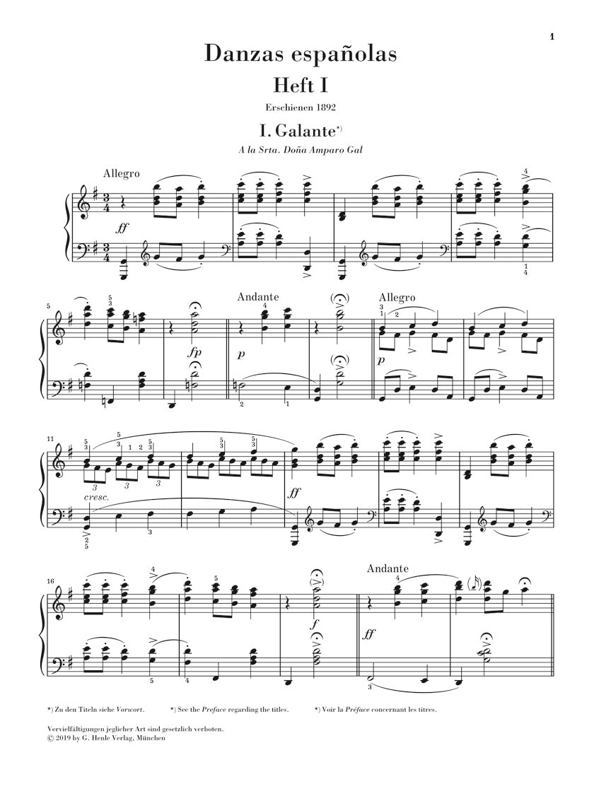 Granados Danzas españolas Piano