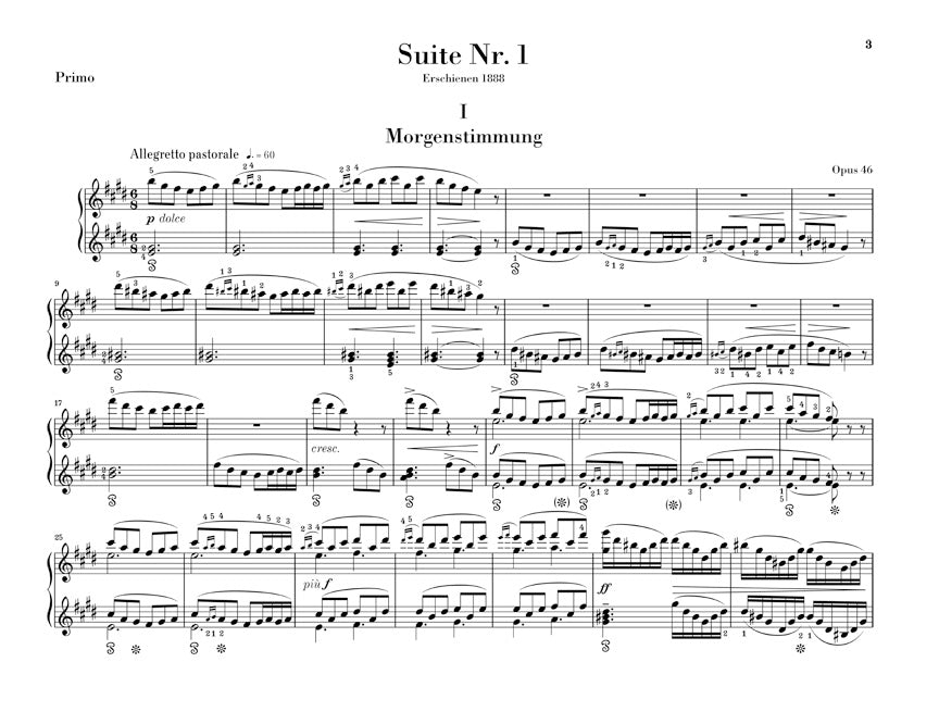 Grieg: Peer Gynt Suites (version for piano four hands)