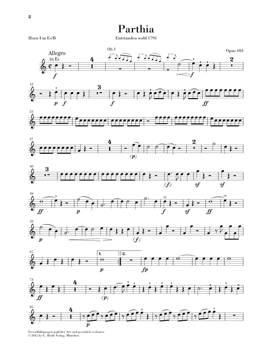 Beethoven Parthia Opus 103 and Rondo WoO 24